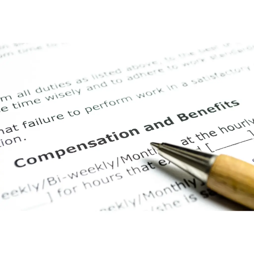 compensation and benefits section image